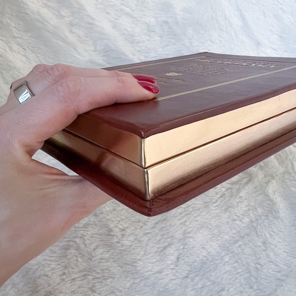 NWOT RARE Kate Spade Wordsmith Dictionary Clutch Toast Brown Camel Gold - Picture 9 of 15